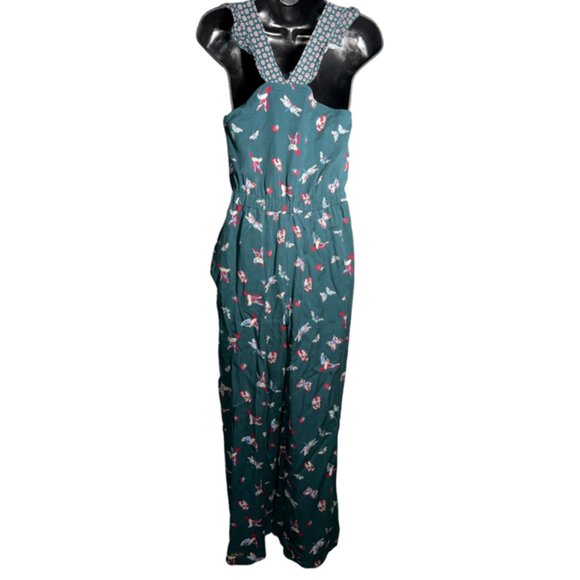 Matilda Jane Evergreen Dream NWOT Butterfly Hummingbird Print Romper Sz XS - Picture 6 of 8